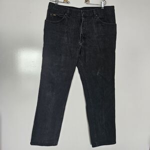 Lee Mens Vintage Black Denim Jeans 40x30 Y2K 90s Grunge Goth Workwear Retro Boho